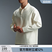 翻领运动卫衣简约宽松套头衫 男春季 Polo衫 BD健美站肌理感长袖