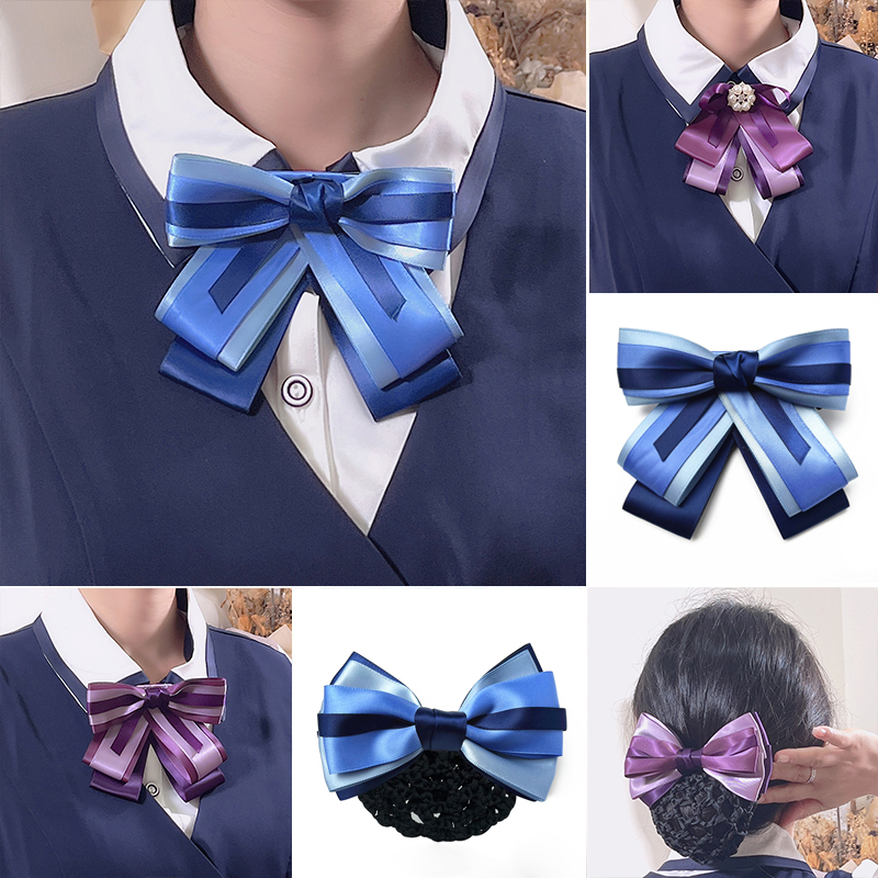 领结衬衫女系带职业银行空姐电信