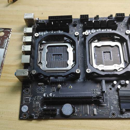 询价X79双路主板支持双CPU插槽裸板带挡板接口齐