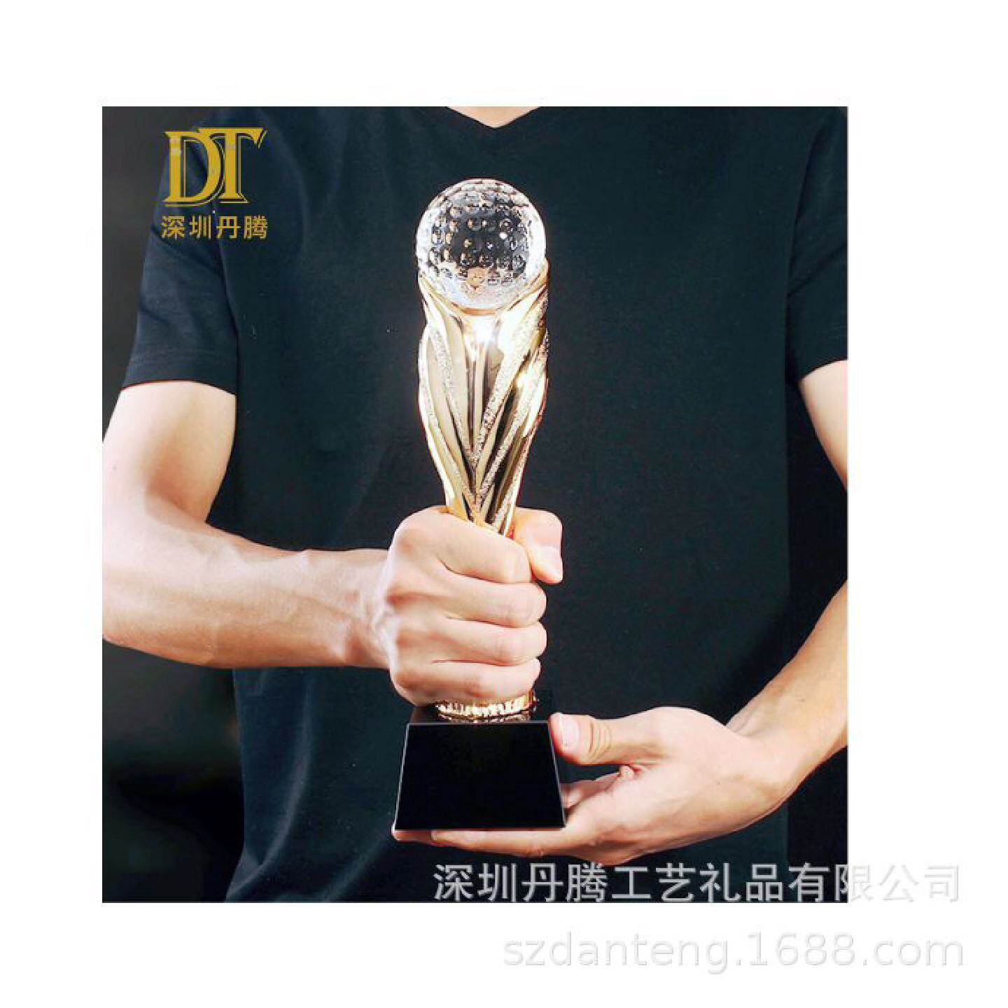 水晶奖杯定制足球篮球比赛高尔夫金属奖杯树脂金银铜刻字
