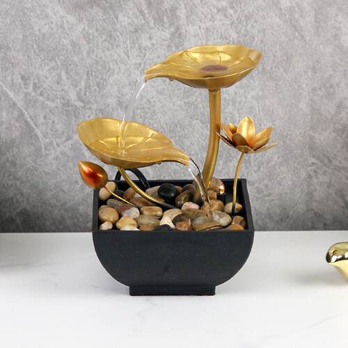 home decor家居招财流水摆件小喷泉工艺品办公室流水喷泉风水摆件