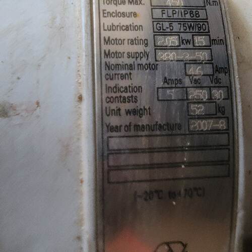 询奥托克执行器tk25450牛米转速24