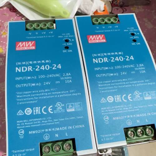 议价明纬电源NDR24024实物图两台成色新可维修