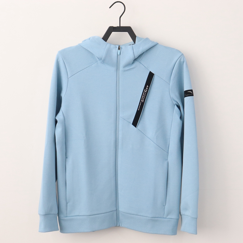安踏男上衣连帽卫衣针织运动上衣春秋款综训开衫外套152337709N