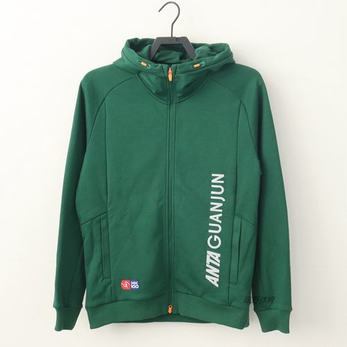 安踏男外套秋冬加绒保暖连帽开衫休闲训练针织运动上衣172420703