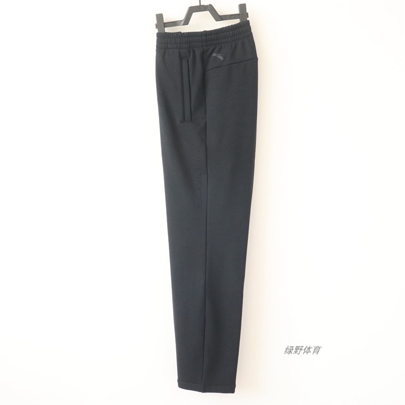 安踏男长裤秋冬加绒保暖透气舒适直筒休闲针织运动裤152447315N