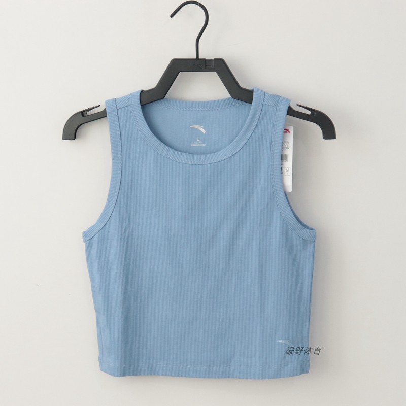 安踏女子运动背心夏季舒适亲肤健身瑜伽无袖针织衫上衣162438148U