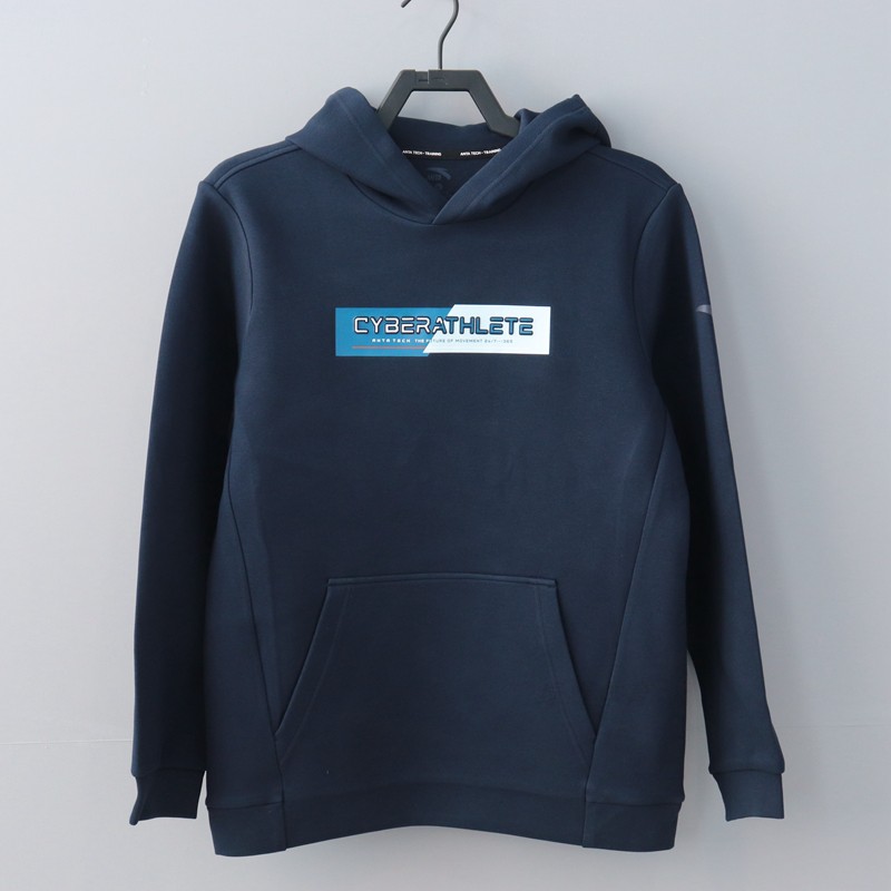 安踏连帽卫衣男子春秋款套头帽衫时尚休闲针织运动上衣152237714