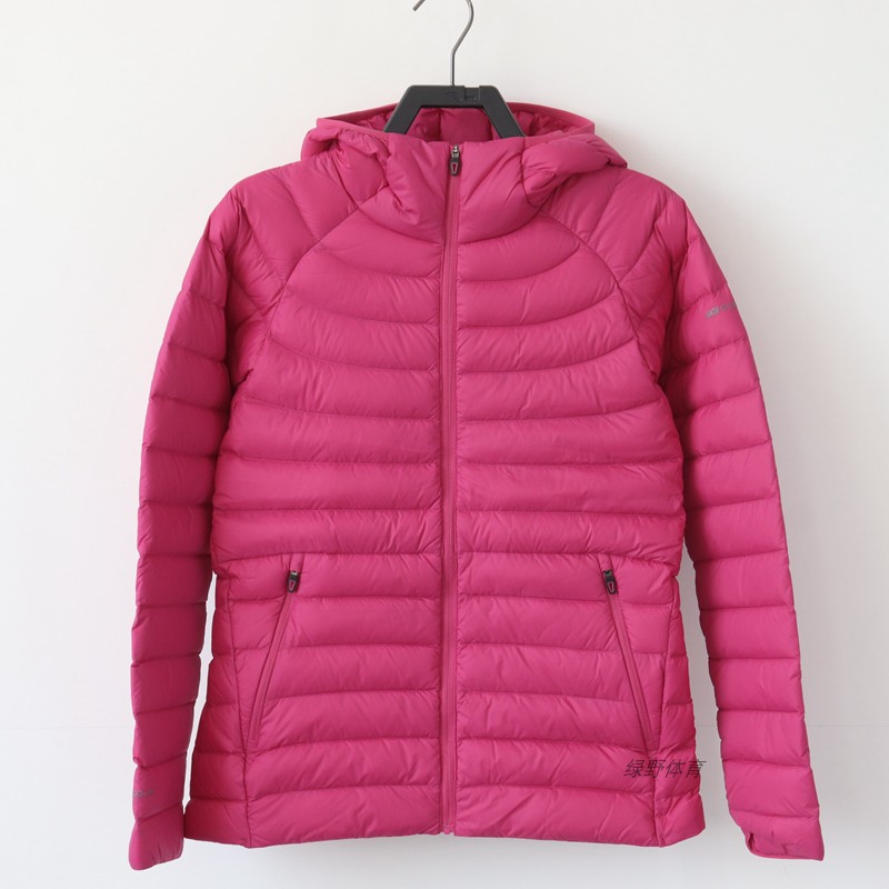 安踏女子羽绒服轻薄保暖连帽修身羽绒外套跑步运动上衣162410908