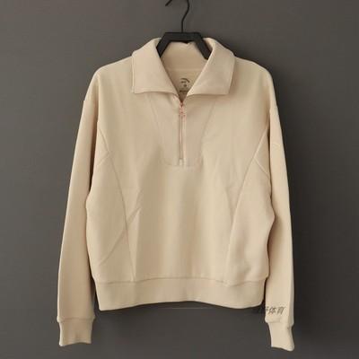 安踏女上衣半拉链套头跑步训练卫衣长袖针织衫运动上衣162447730S