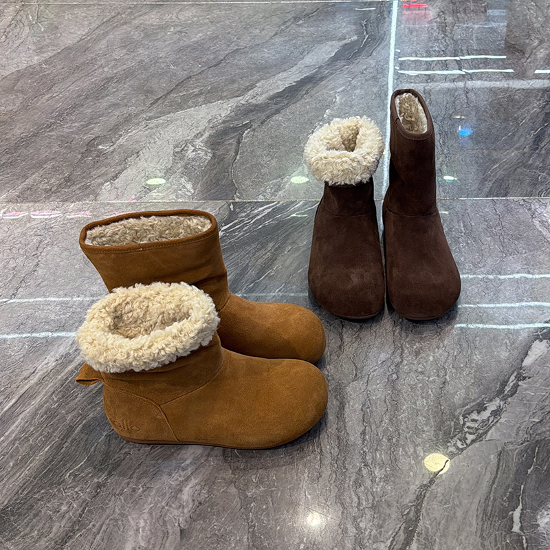 时尚百搭短靴轻便软底雪地靴潮