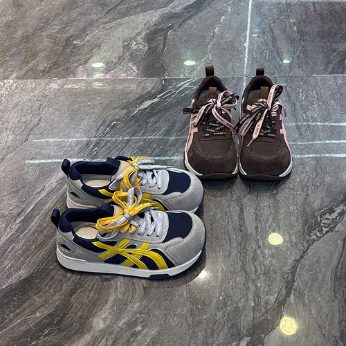 推荐~系带增高时尚德训鞋拼色潮