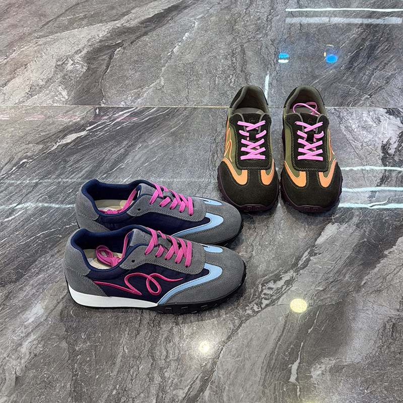 超软透气~真皮布面厚底德训鞋女2026春新款显脚小拼色运动休闲鞋,女鞋,德训鞋,淘宝优惠券,粉丝福利购,淘宝优惠卷