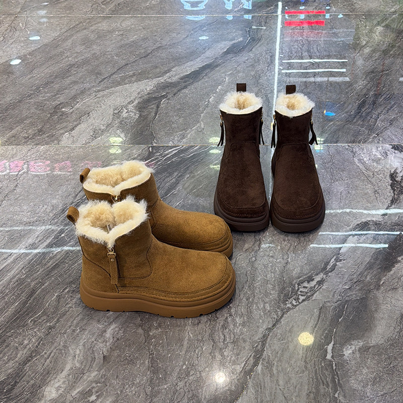 洋气百搭休闲雪地靴轻便增高棉鞋