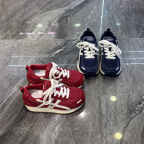 韩版透气网面超软运动慢跑阿甘鞋