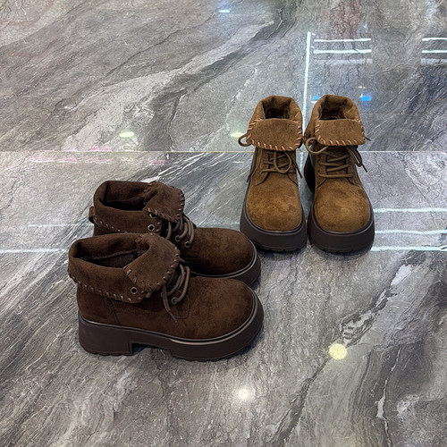 帅气复古机车靴显瘦百搭工作靴潮