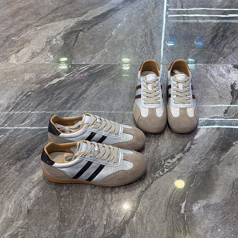 超软显脚小~真皮平底两杠德训鞋女2026春新款轻便系带运动阿甘鞋,女鞋,德训鞋,淘宝优惠券,粉丝福利购,淘宝优惠卷