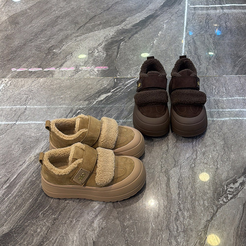 加绒保暖厚底休闲板鞋大头板鞋