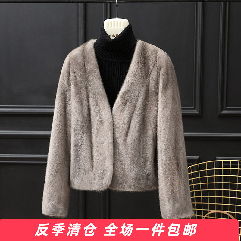 女整短款貂皮大衣哲奴