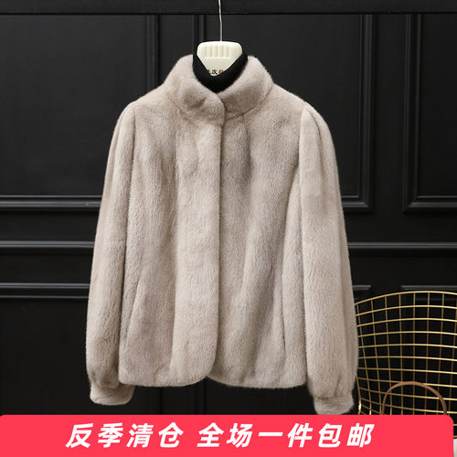 女整短款貂皮大衣哲奴