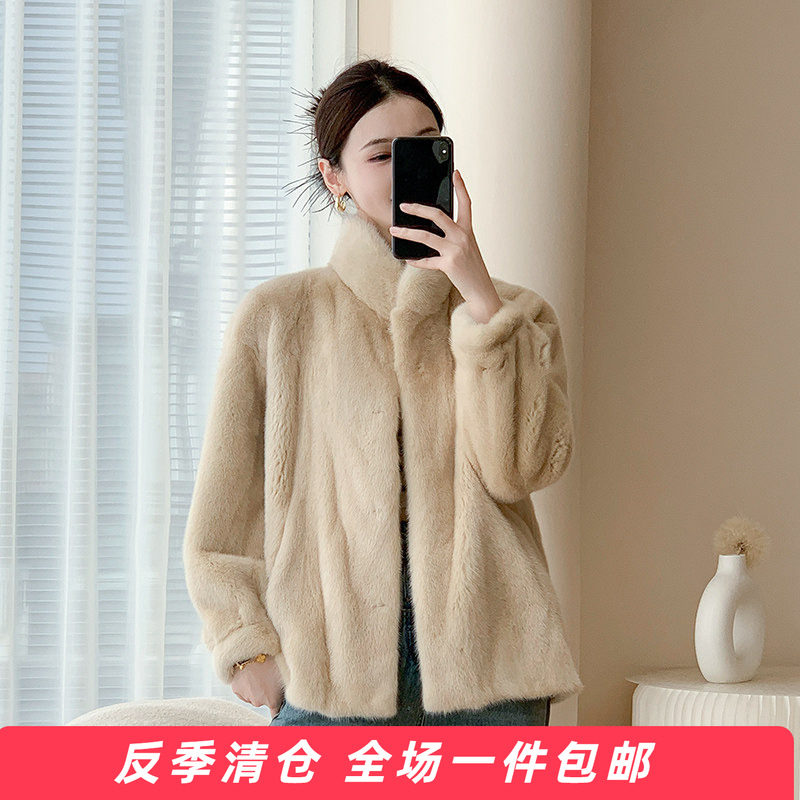 女式短款貂皮大衣哲奴