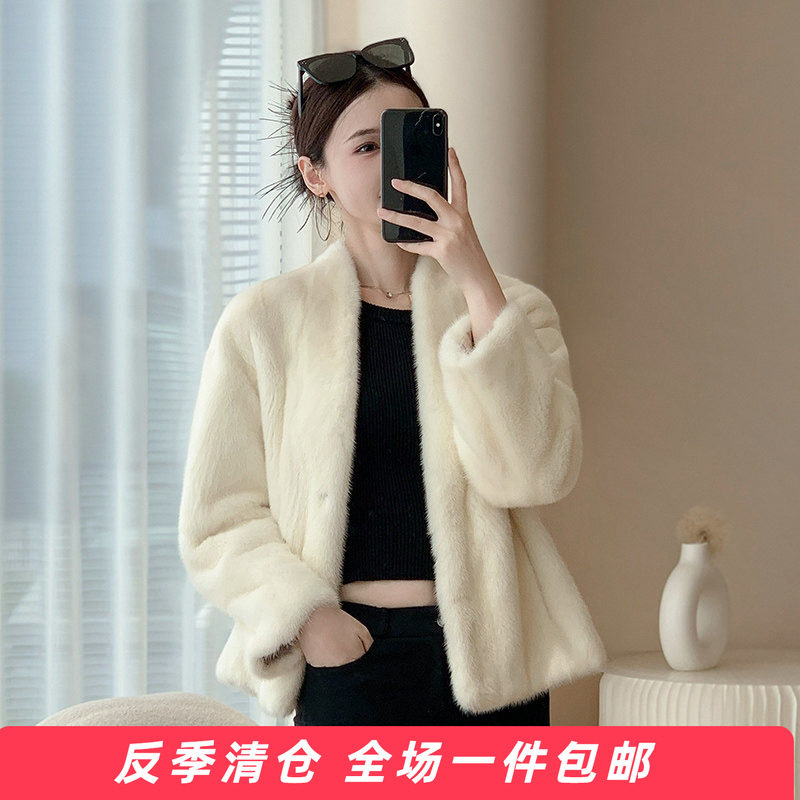女整短款貂皮大衣哲奴