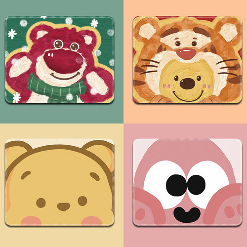 橡胶卡通草莓熊小号鼠标垫