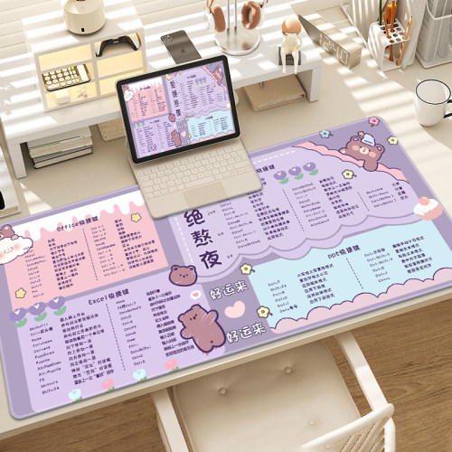 天然橡胶精密锁边鼠标垫超大