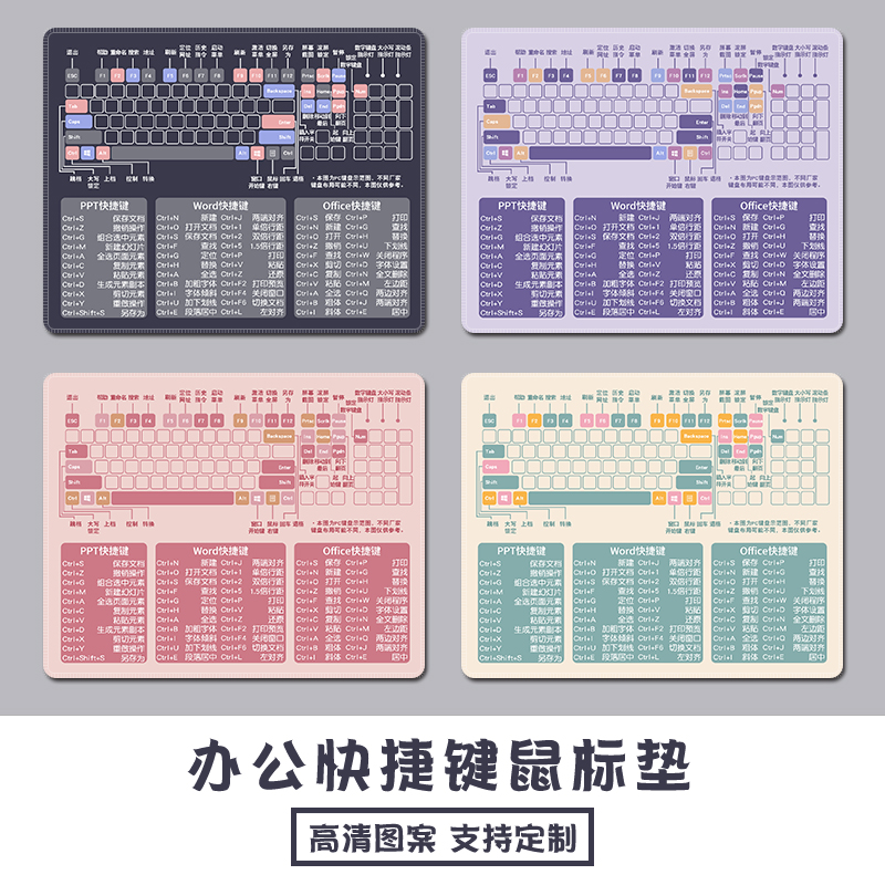简约纯色快捷键鼠标垫
