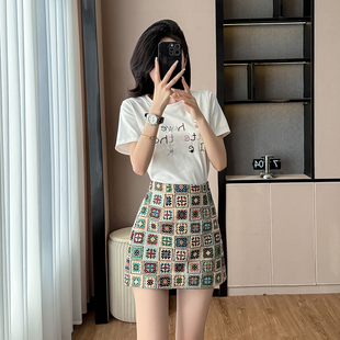 小个子高级感套装 高级感洋气上衣半身裙两件套显瘦气质 女夏季 新款