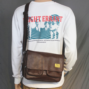 threebox男包复古学生书包潮单肩包休闲斜挎包男女斜跨包Pad包