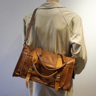 单肩斜挎包大容量商务通勤公文包潮电脑手提包 男士 Three Box新款