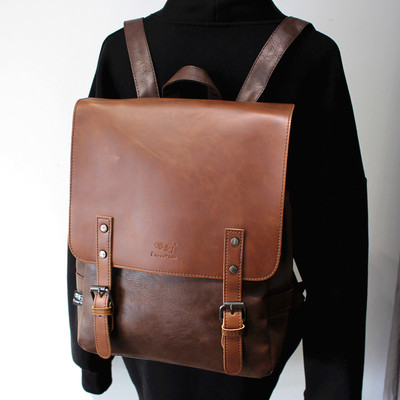 threebox休闲男双肩包带电脑隔层