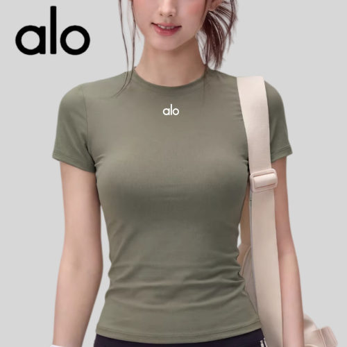 AIo修身运动上衣弹力跑步训练T恤