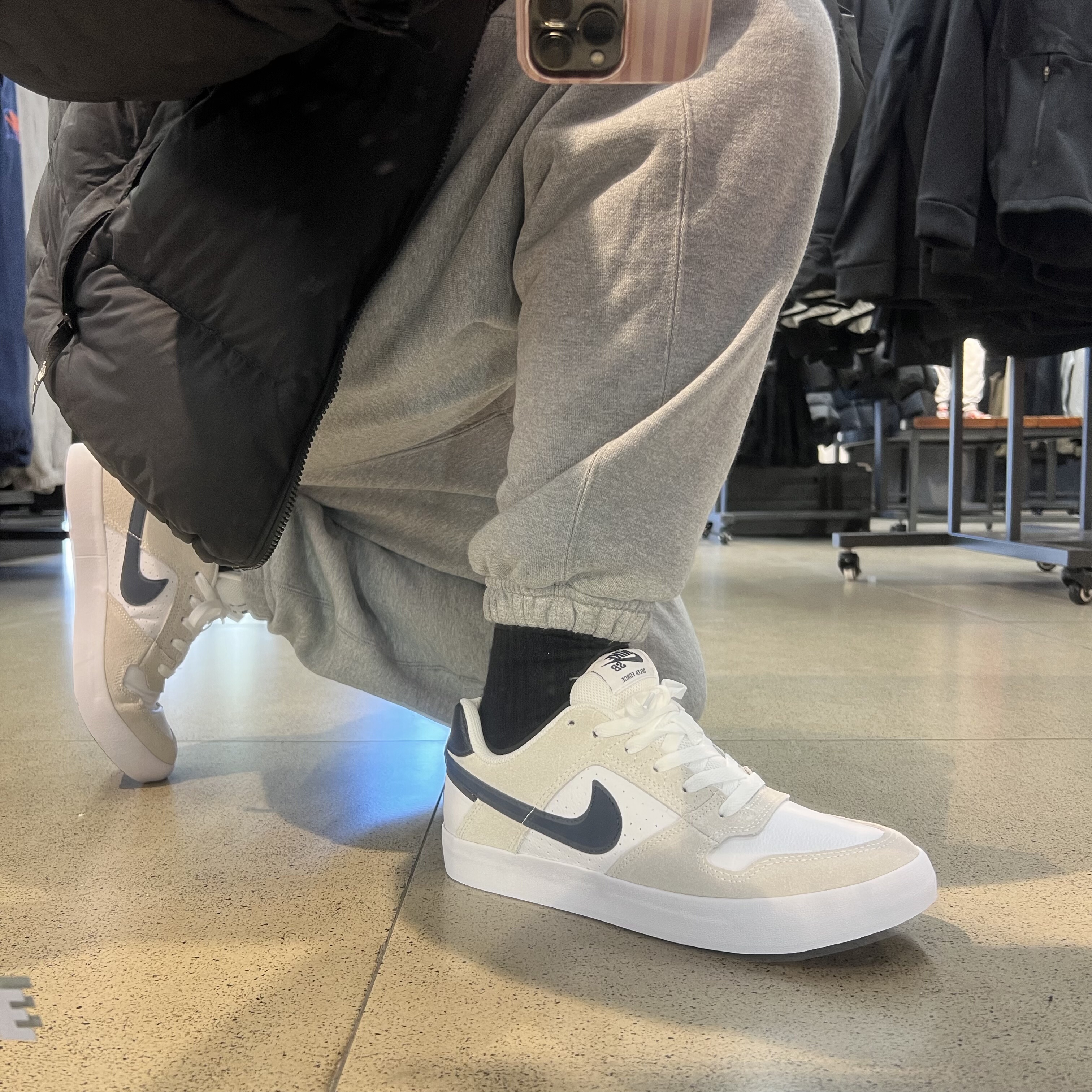 正品 耐克Nike Delta Force米白复古低帮休闲滑板鞋942237-100