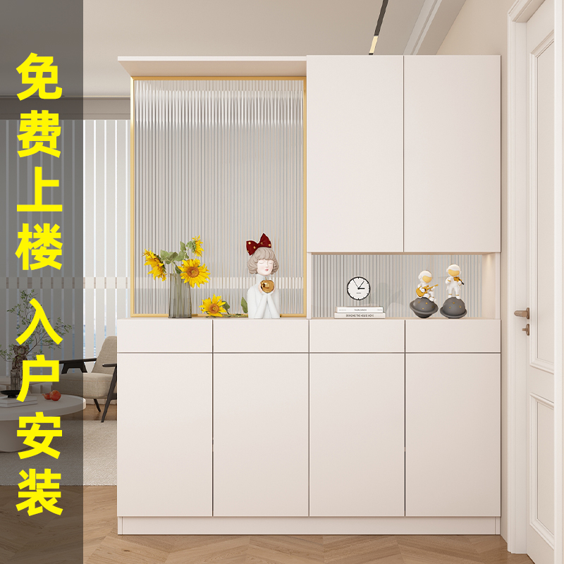 简约现代入户玄关柜鞋柜一体