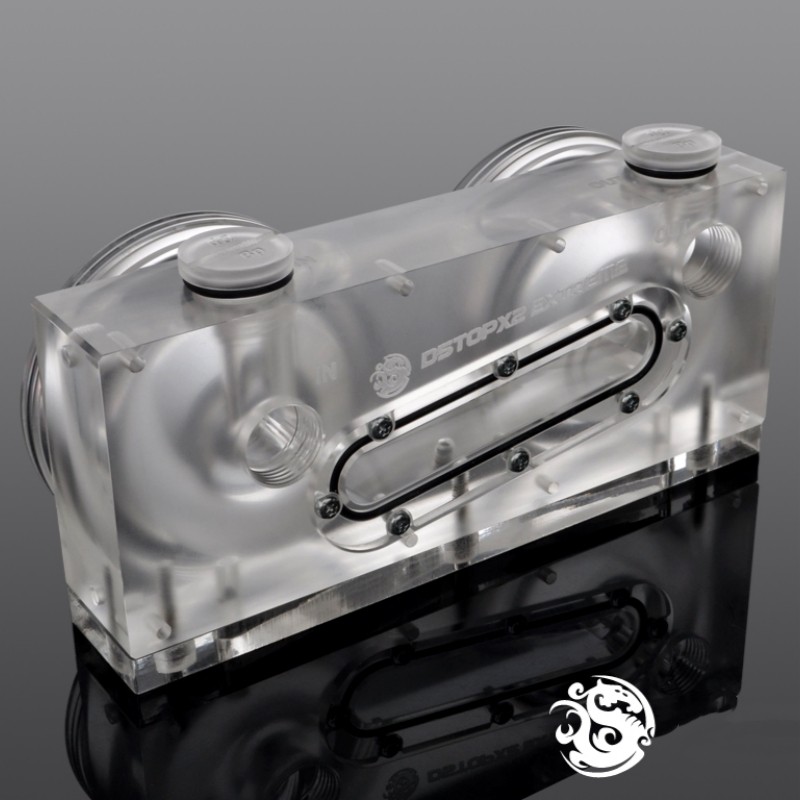 分体水冷双泵盖串联水路D5泵盖