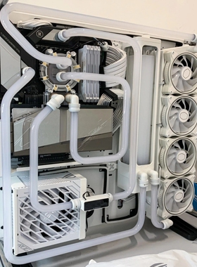 IceMan 电脑分体水冷 纯白色 D5水泵水箱一体玻璃款120 240 360MM