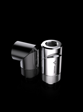 Granzon 任意万向 双关节360度 黑色银色 分体式水冷水管接头配件