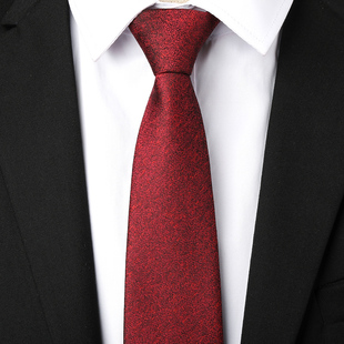 往事酒红免打领带男女正装商务红色拉链新郎结婚懒人韩版格子