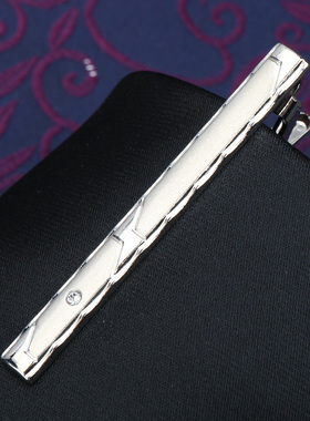 银色LDJ105领带夹男士时尚商务正装简约结婚男女别针韩版保安领夹