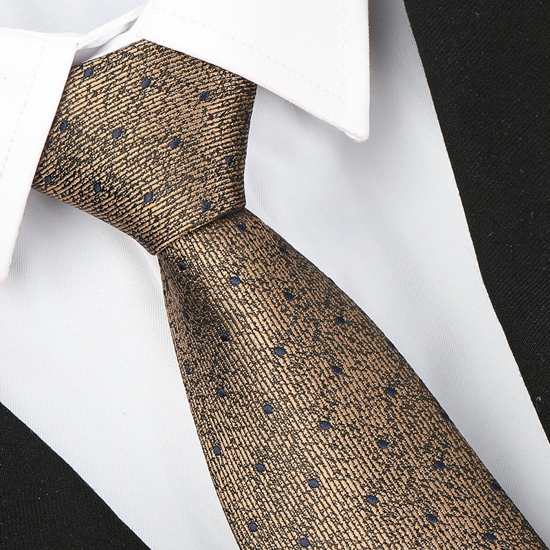 香槟圆点新郎结婚领带商务男女正装拉链韩版结婚懒人免打领带