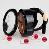 大地防水珠光三色眼影咖啡金棕哑光学生初学者闪亮土豆泥彩妆便携