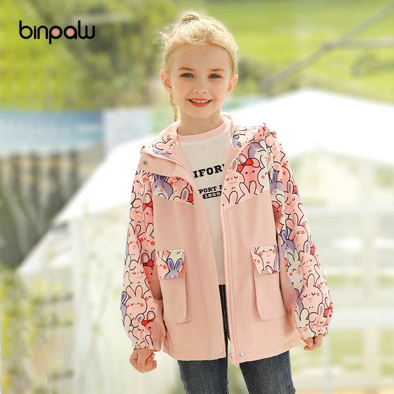 童装春秋冲锋衣女童洋气