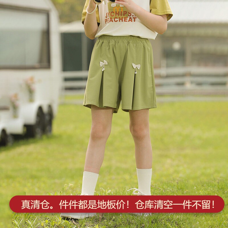 童装优质精品女童夏装裤裙新款欧式甜美边结中大童蛋糕宝宝短裤