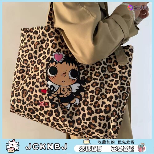 日本JCKNBJ豹纹小玉yuy包包新潮简约休闲少女单肩包托特包通勤