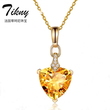 蒂珂尼&Tikny 三角黄水晶吊坠【XL201965】