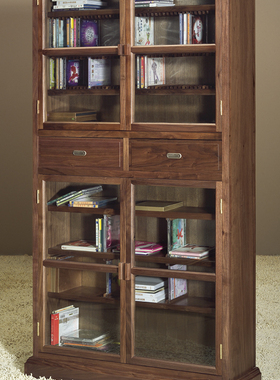 正品 爵士机架 豪华实木胡桃木 364型 CD唱片、蓝光柜 可订制书柜