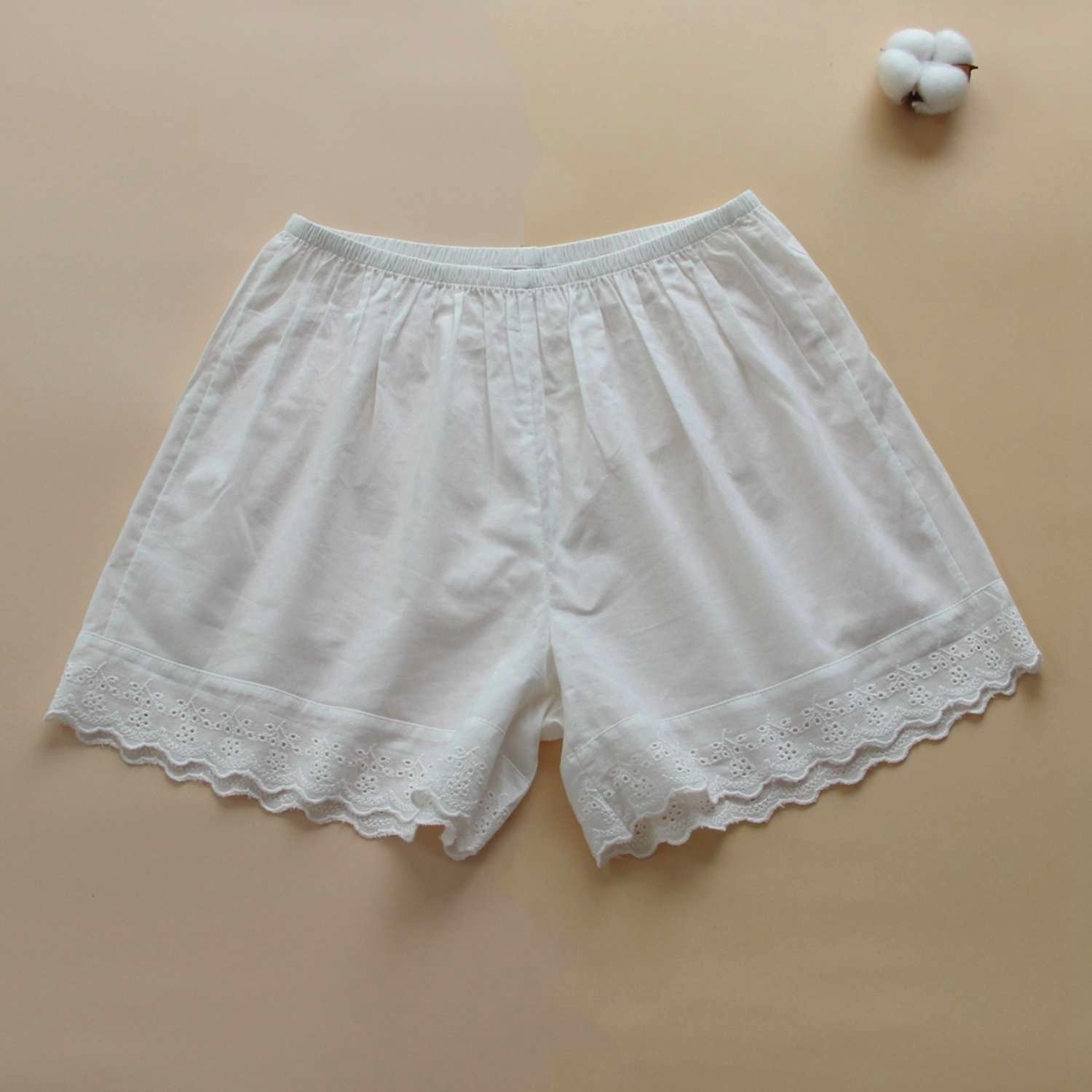 蕾丝花边短裤纯棉宽松花边安全裤