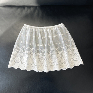 蕾丝屁帘配鲨鱼裤 秋冬女叠穿小裙帘下摆内搭遮屁股神器打底裙短裙